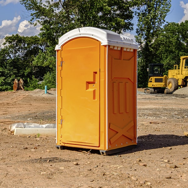 how often are the portable restrooms cleaned and serviced during a rental period in O Brien FL